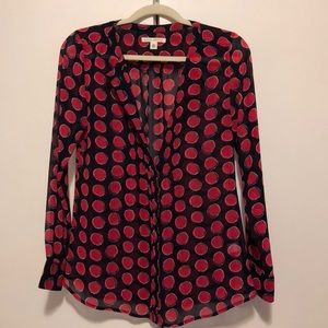 Banana Republic Silk polka Dot blouse